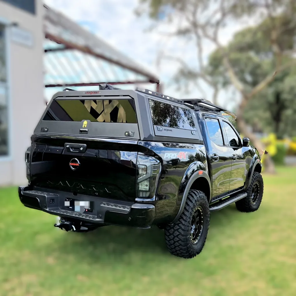 Nissan Navara NP300 Canopy – Stainless Steel Tub Canopy | Solid Side Glass