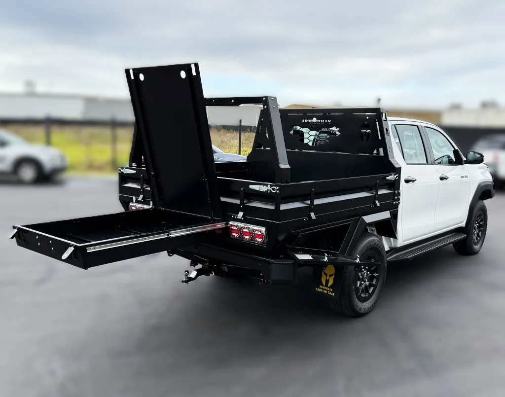 HILUX N90- STEEL TRAY- ARMORMAN4X4 (14) Toyota HILUX N90 Steel Tray – Bushranger Heavy Duty Ute Tray