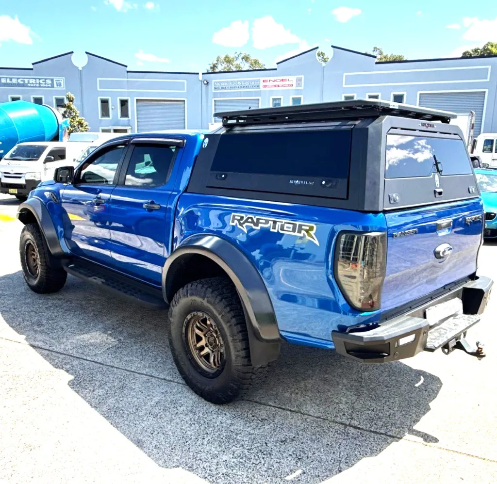 Ford Ranger T7/T8 Canopy – Stainless Steel Tub Canopy | Solid Side Glass